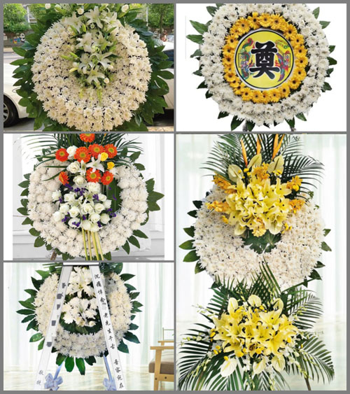 山东泰安岱岳区道朗镇房庄村花圈速递